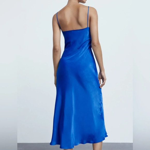Zara satin effect dress NWOT - Picture 4 of 9